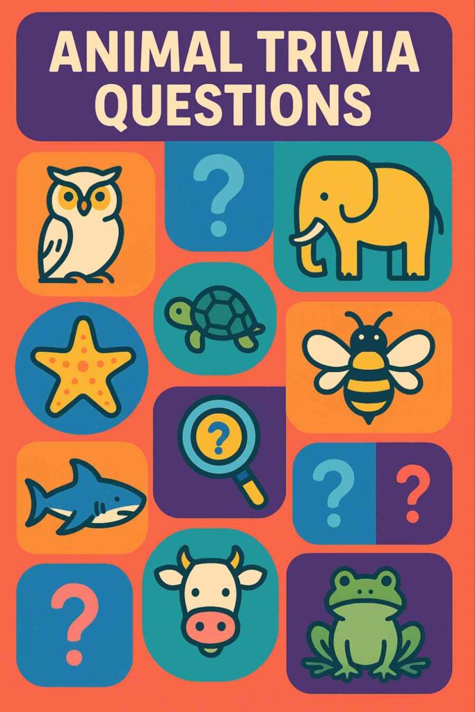 Animal trivia pin