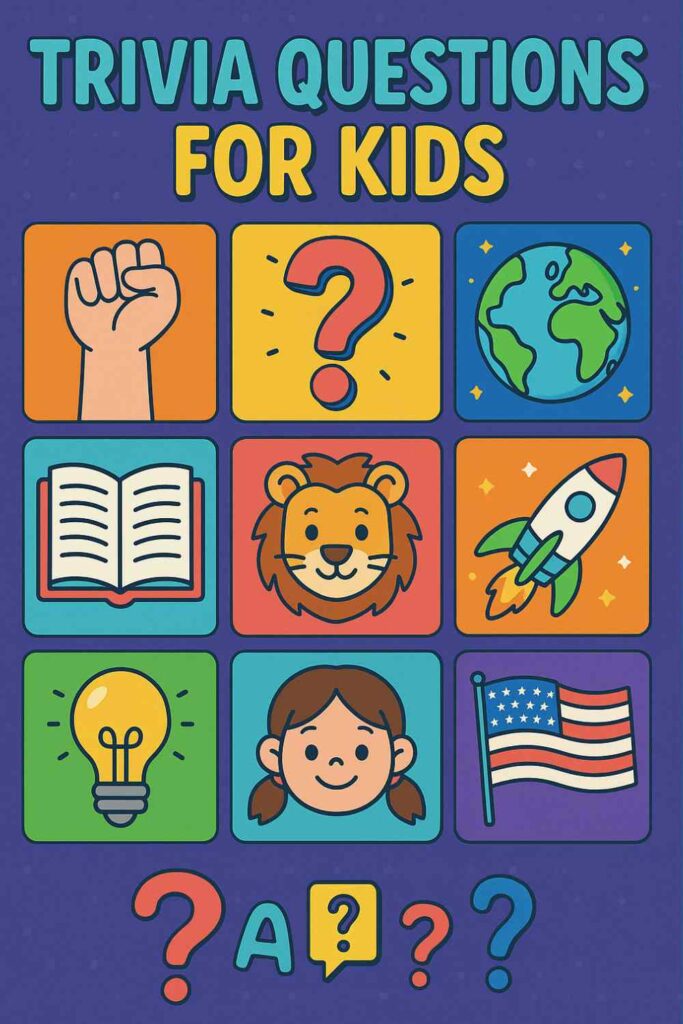 kids trivia pin