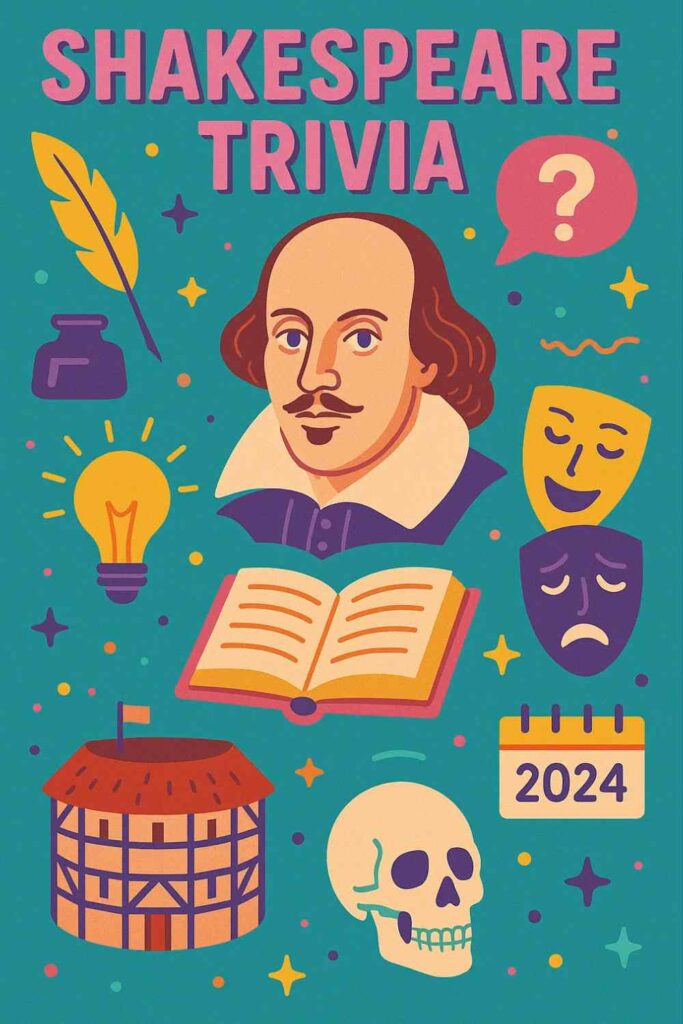 Shakespeare trivia pin
