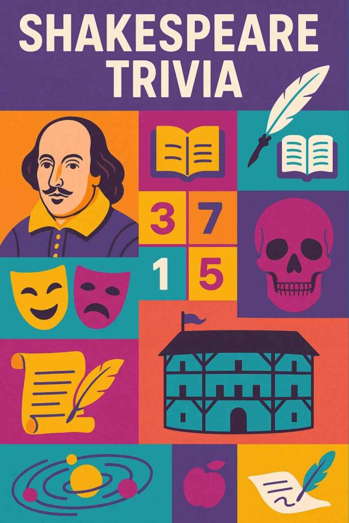 Shakespeare trivia pin