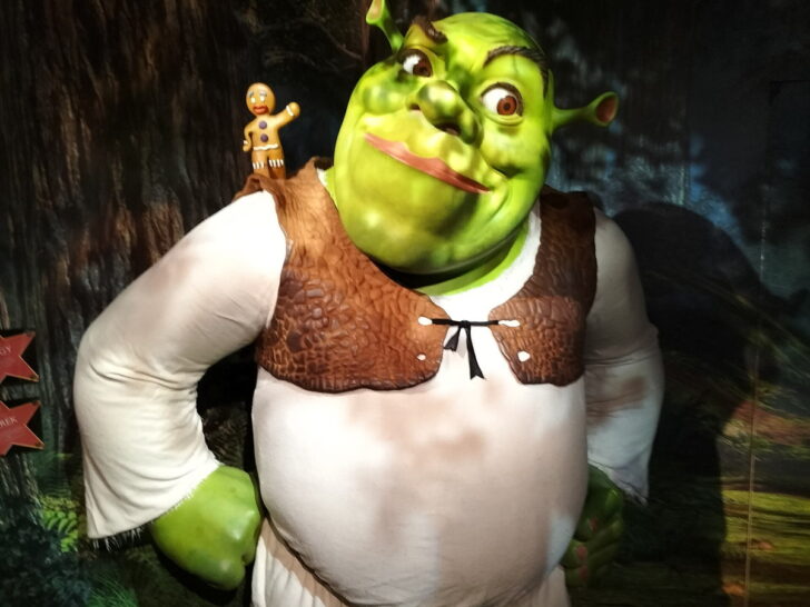 Shrek character figure at Madame Tussauds in London