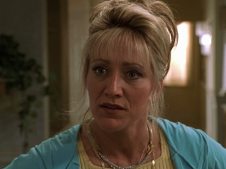 Edie Falco portraying Carmela Soprano in The Sopranos