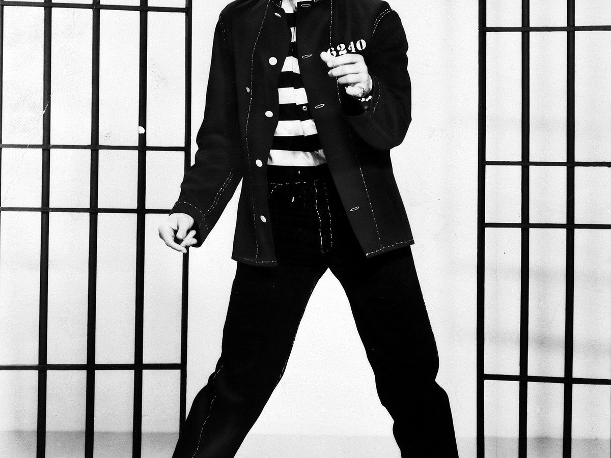 Elvis Presley in a promotional photograph for Jailhouse Rock