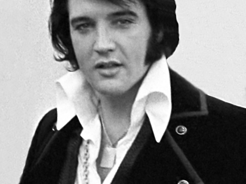 Elvis Presley performing onstage in 1970