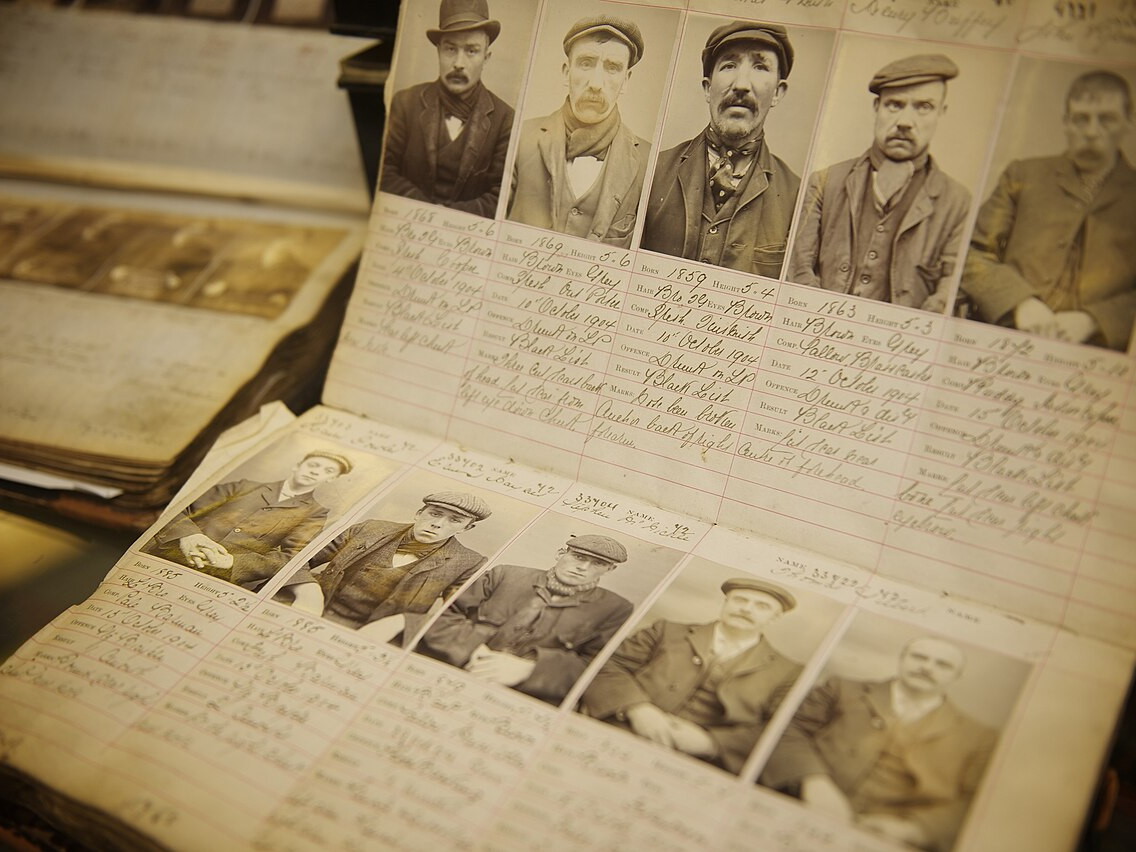 Historical display about the real Peaky Blinders gang in Birmingham