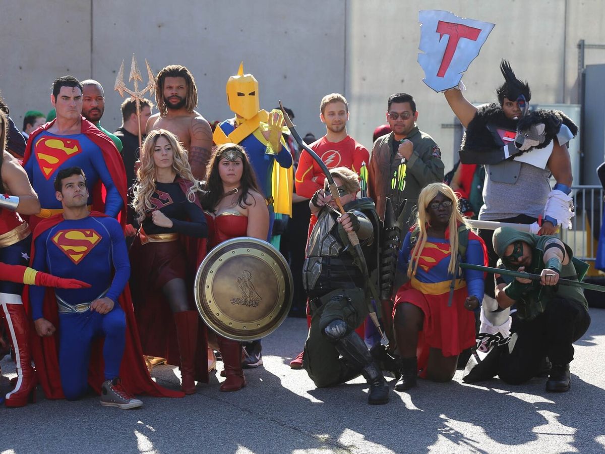 Justice League cosplayers at New York Comic Con