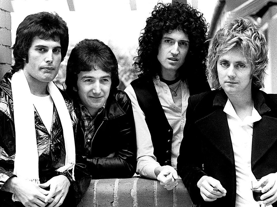 Queen band members in a 1977 News of the World press photograph