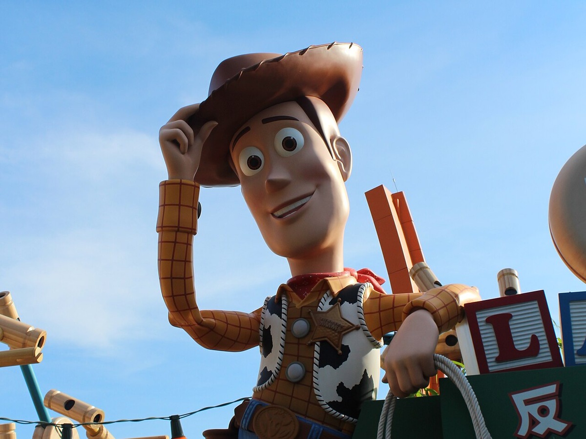 Large Woody figure welcoming visitors to Toy Story Land at Hong Kong Disneyland
