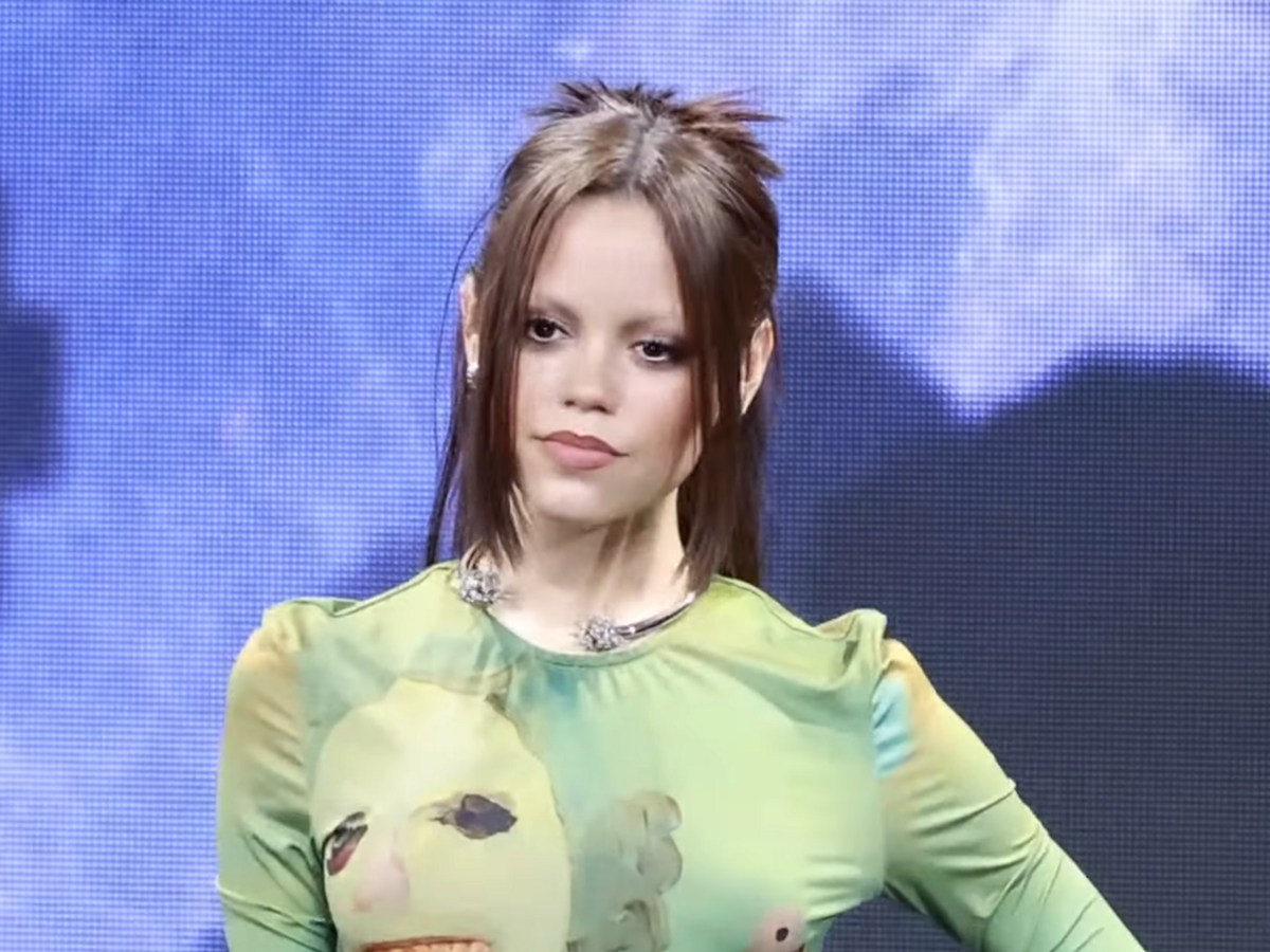 Jenna Ortega attending a Wednesday Season 2 press event in South Korea