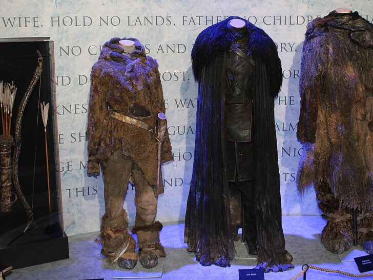 Game of Thrones costumes for Ygritte, Jon Snow and Tormund on display