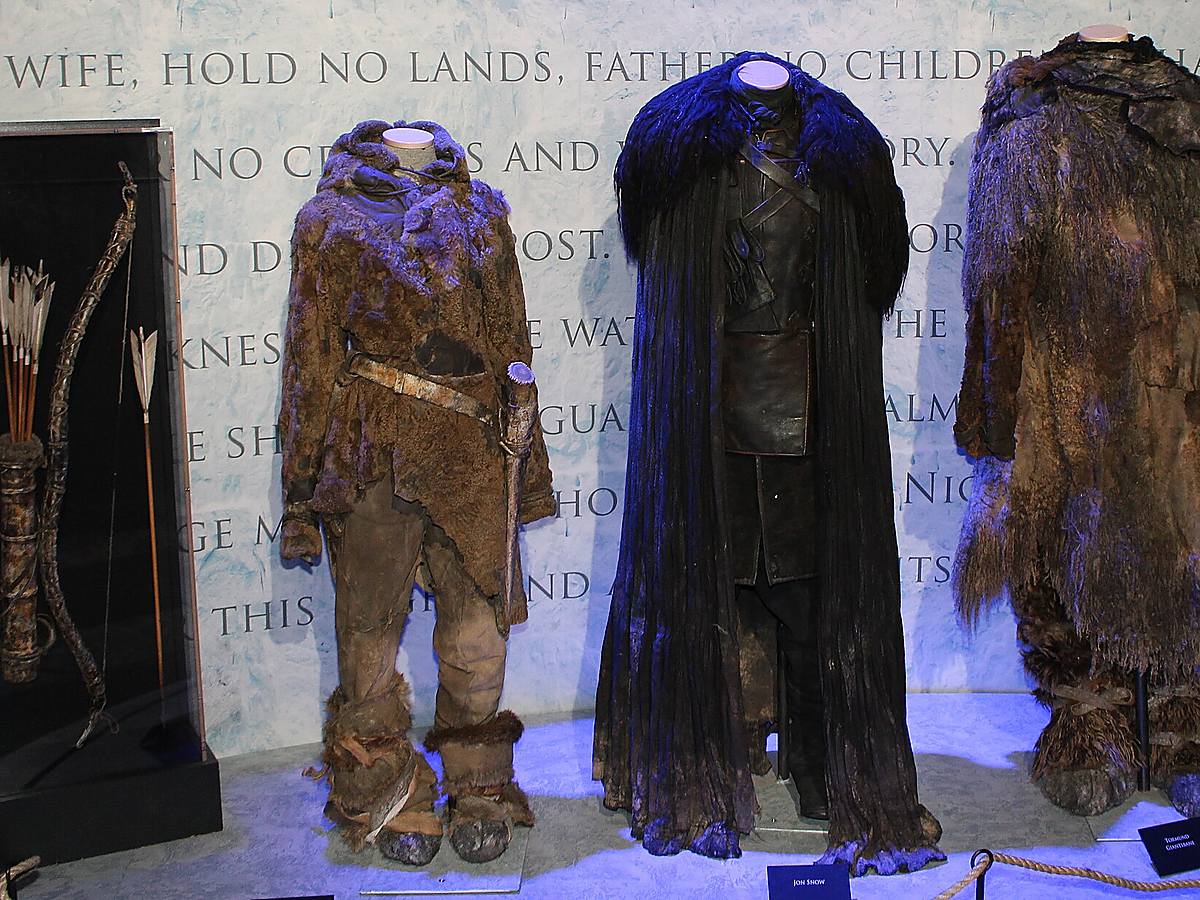Game of Thrones costumes for Ygritte, Jon Snow and Tormund on display