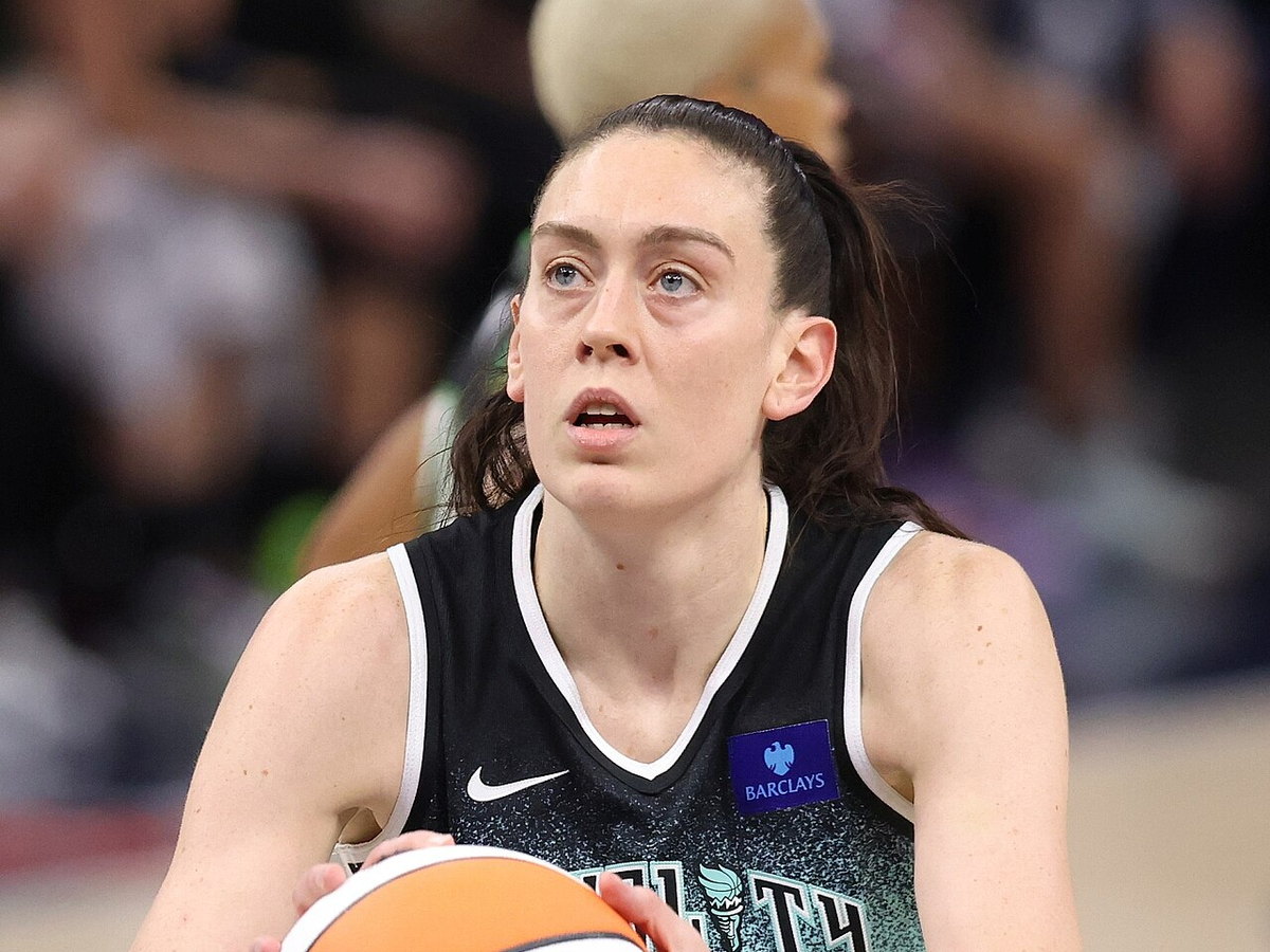 Breanna Stewart playing for the New York Liberty during the 2024 WNBA Finals