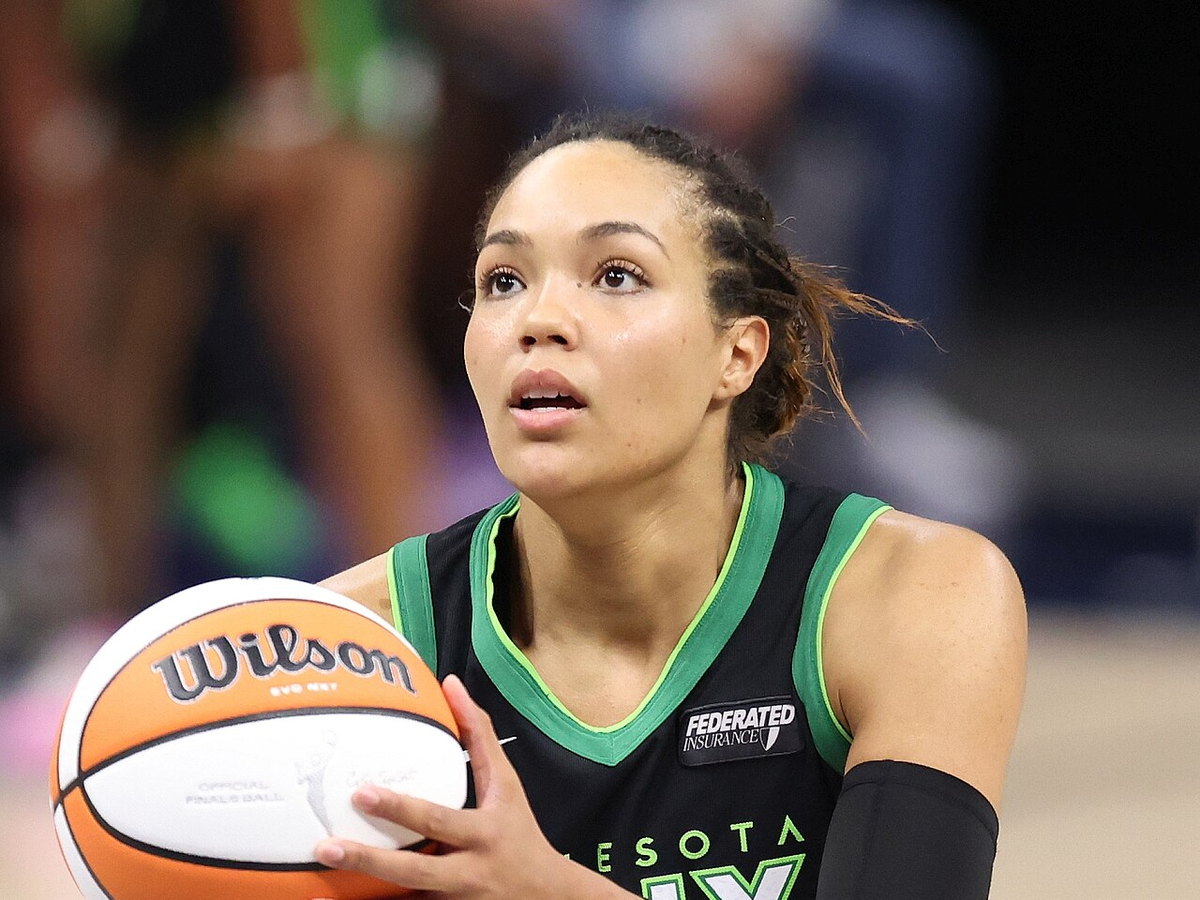 Napheesa Collier playing for the Minnesota Lynx during the 2024 WNBA Finals