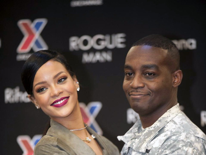 Rihanna at Fort Belvoir in Virginia in 2014