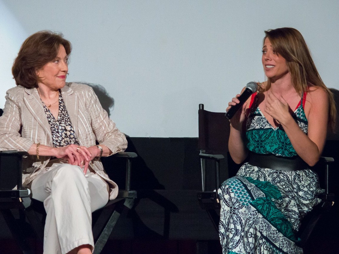 Kelly Bishop and Stacey Oristano at a television event