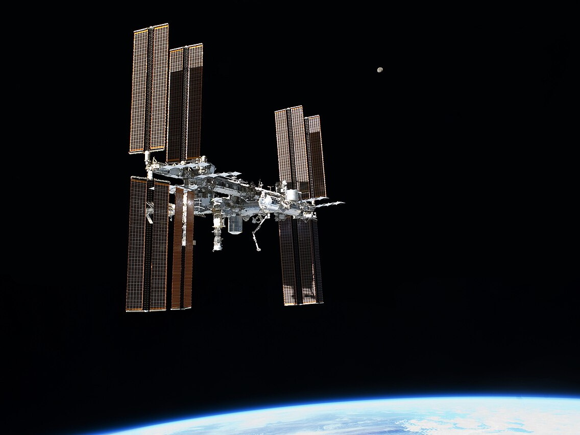 International Space Station orbiting above Earth