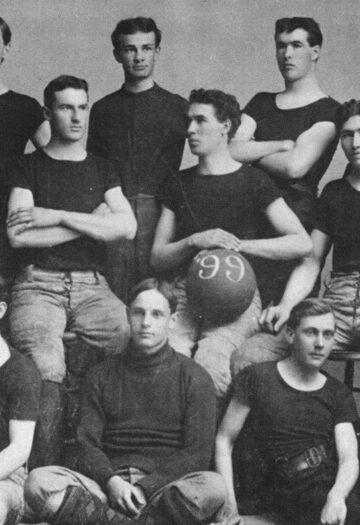 University of Kansas basketball team posed in 1899
