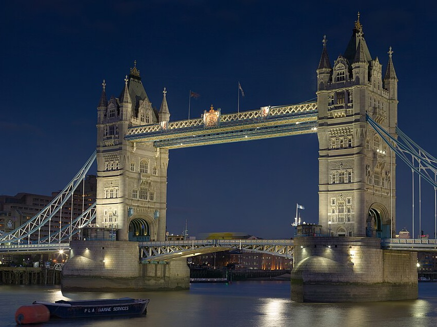 Tower Bridge spanning the River Thames in London
