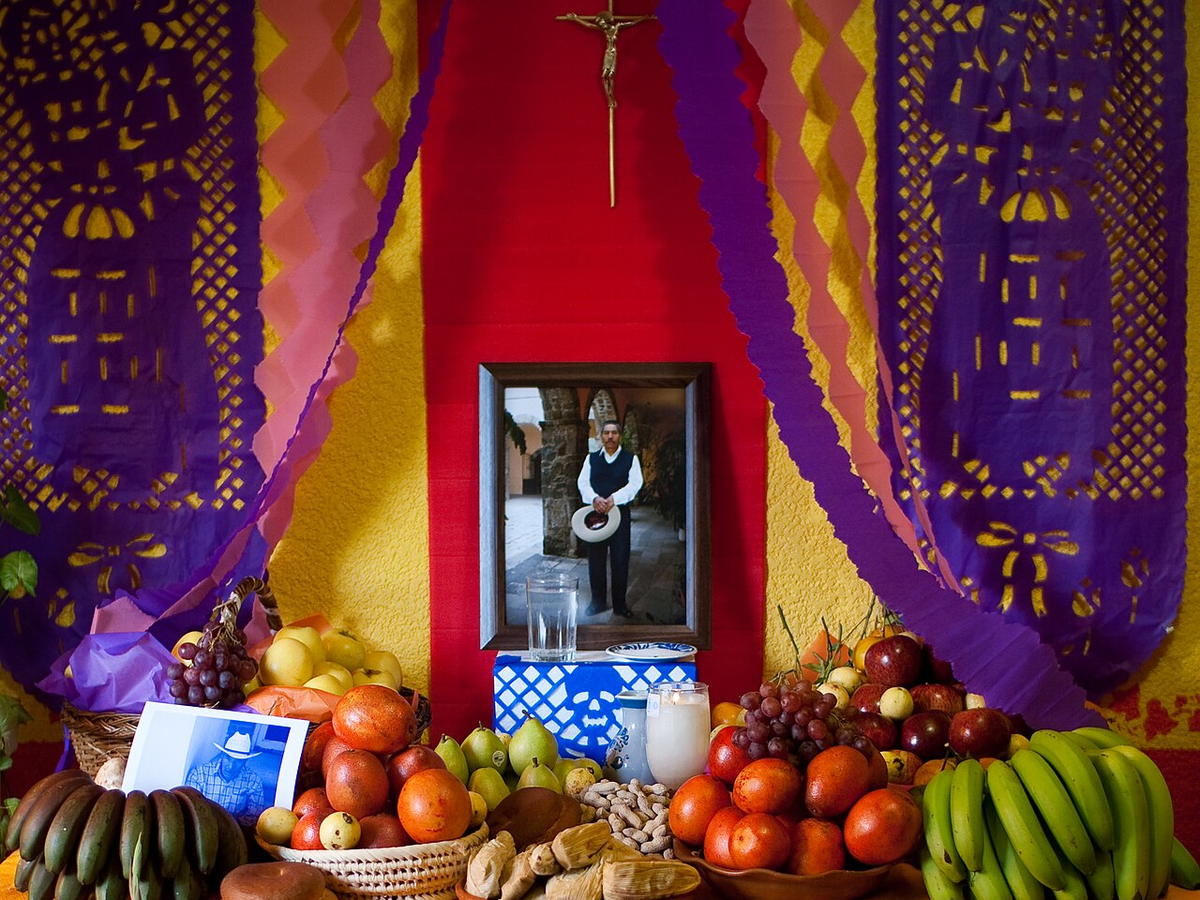 Traditional Day of the Dead altar in Milpa Alta, Mexico City