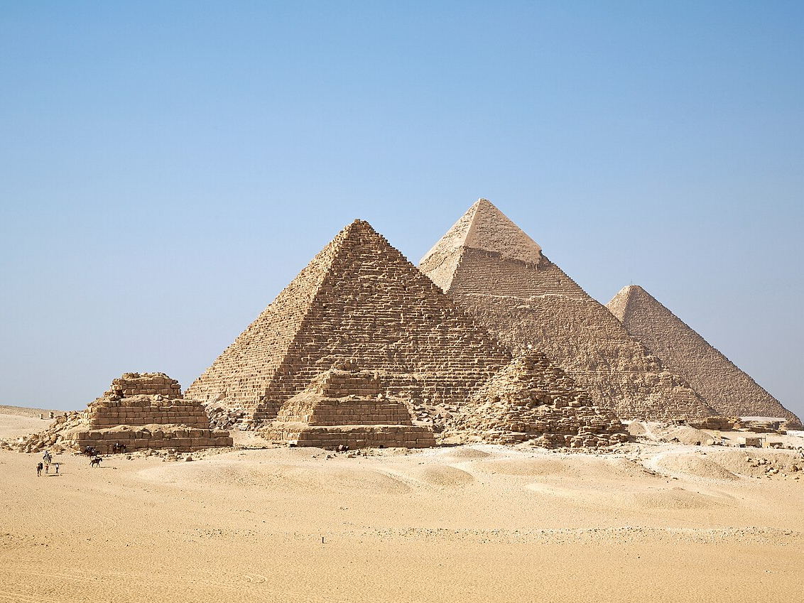The three main pyramids of Giza in Egypt