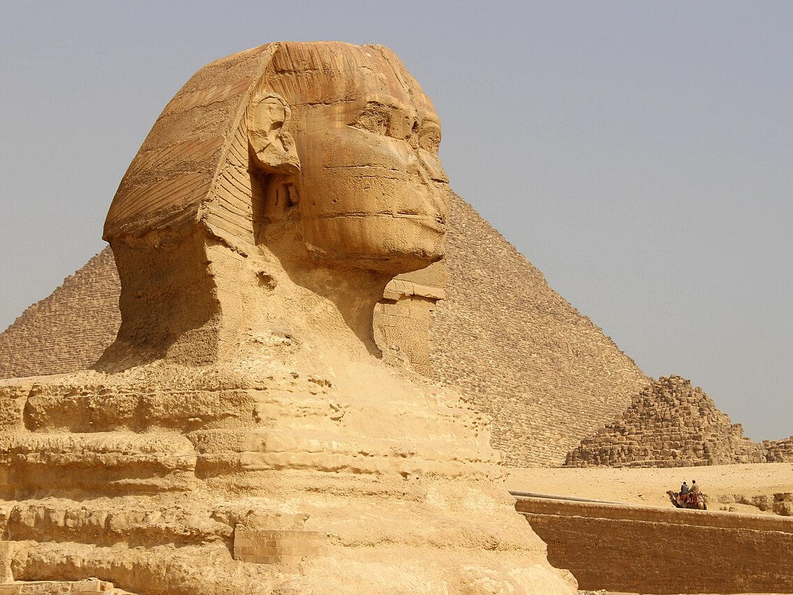 The Great Sphinx in the Giza pyramid complex near Cairo