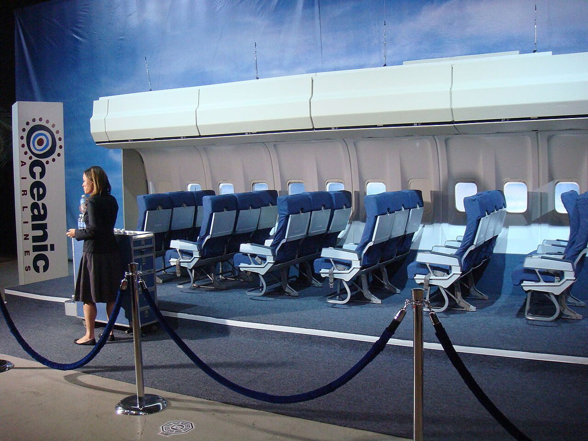 Aircraft cabin interior prop used for Oceanic Flight 815 in Lost