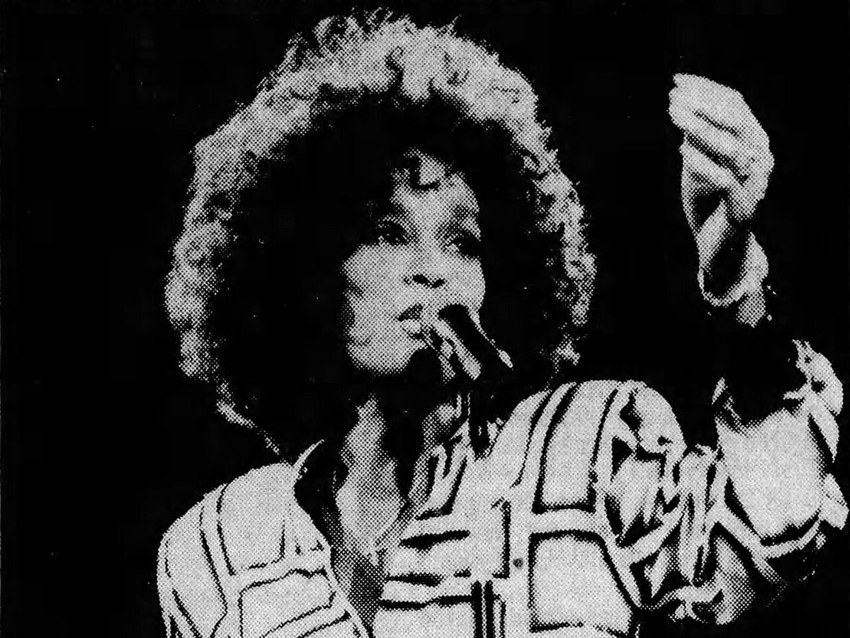 Whitney Houston in a 1987 portrait