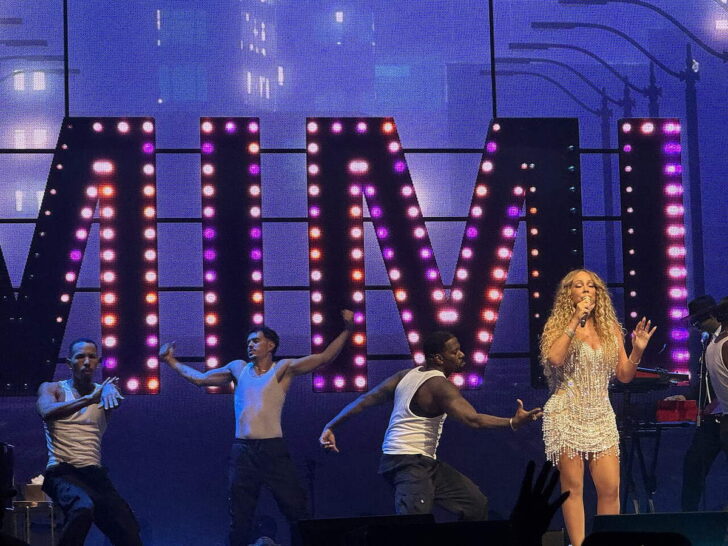 Mariah Carey performing at the SM Mall of Asia Arena in Manila in 2025