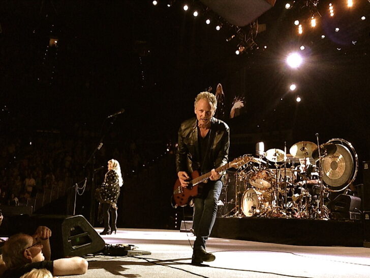 Fleetwood Mac performing together onstage in Atlanta in 2013