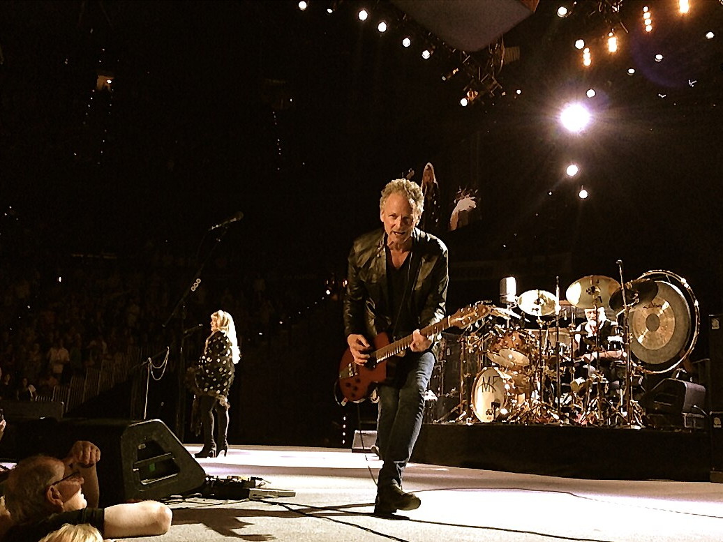 Fleetwood Mac performing together onstage in Atlanta in 2013