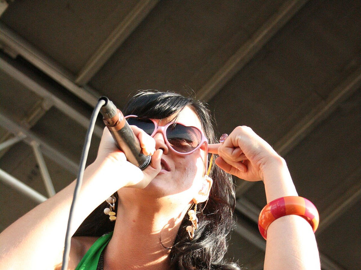 Katy Perry performing live onstage in 2008
