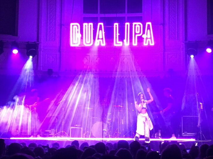 Dua Lipa performing live at Paradiso
