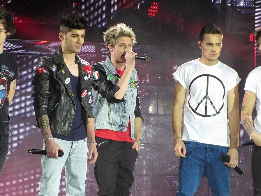 One Direction performing together in Glasgow during the Take Me Home Tour