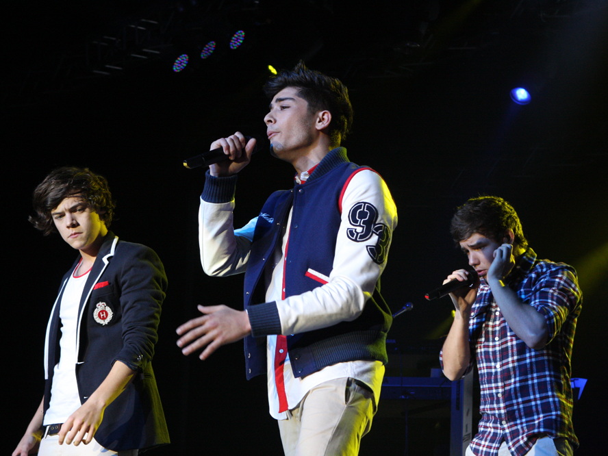One Direction performing together in Sydney in 2012