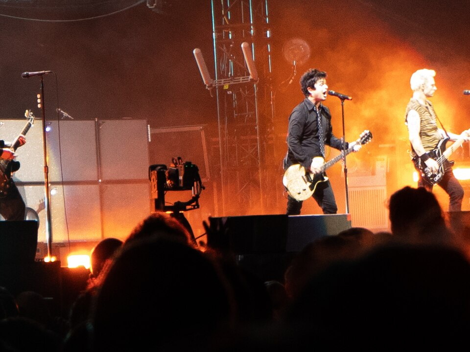 Green Day performing live on the Hella Mega Tour in 2021