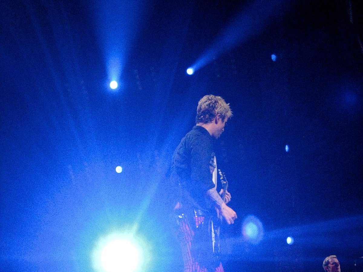 Green Day singer Billie Joe Armstrong performing in concert
