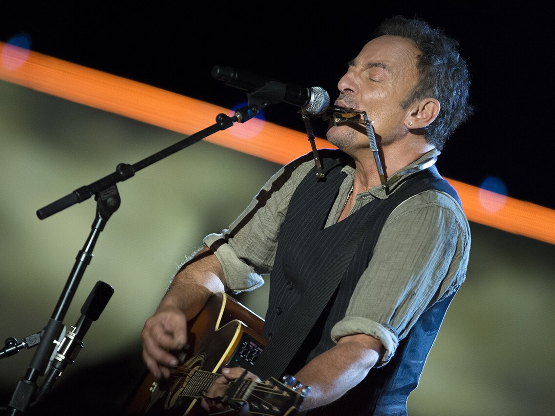 Bruce Springsteen performing at the Concert for Valor in Washington, D.C. in 2014