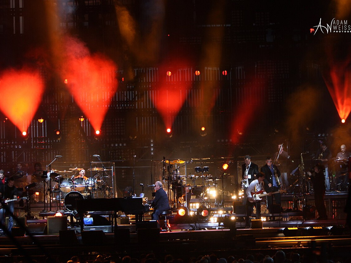 Billy Joel performing at the Last Play at Shea concert in New York City