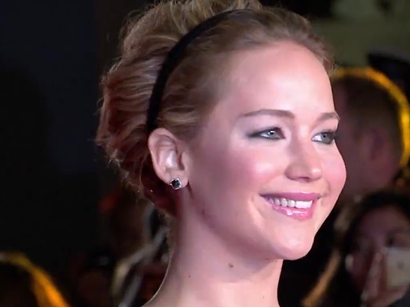Jennifer Lawrence at The Hunger Games Mockingjay premiere in London
