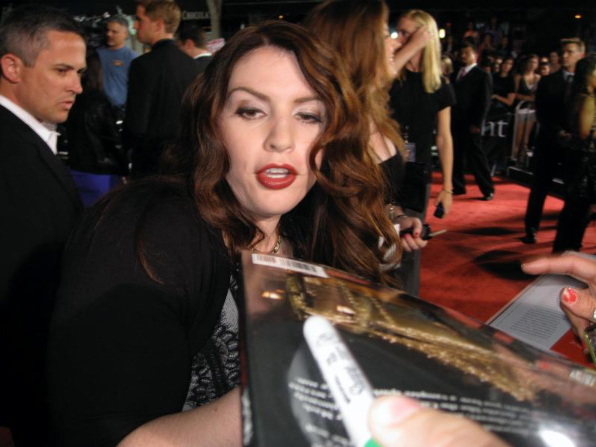 Twilight author Stephenie Meyer at the film premiere in 2008