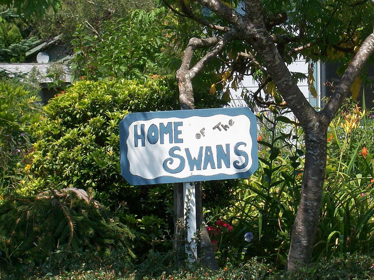Signs celebrating the Twilight books and films in Forks, Washington