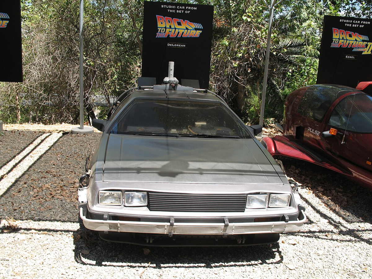 DeLorean time machine studio car from Back to the Future