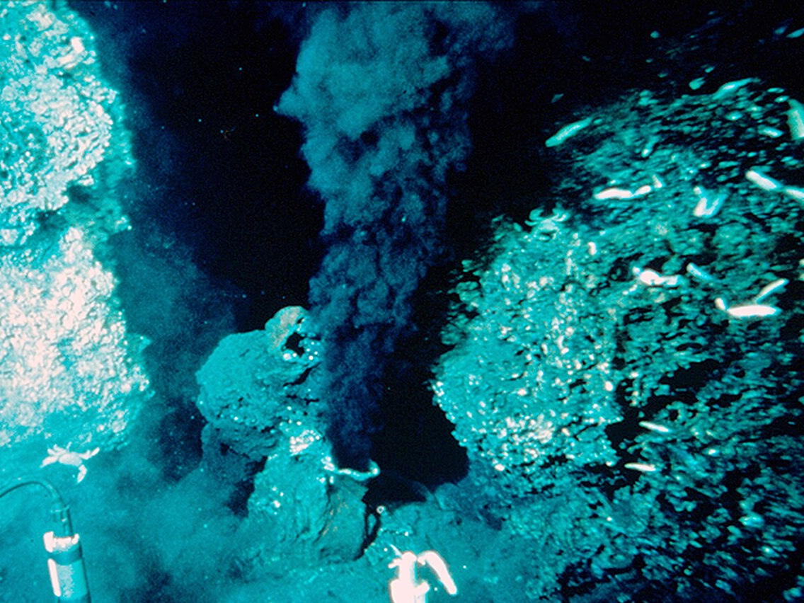 Black smoker hydrothermal vent on the East Pacific Rise