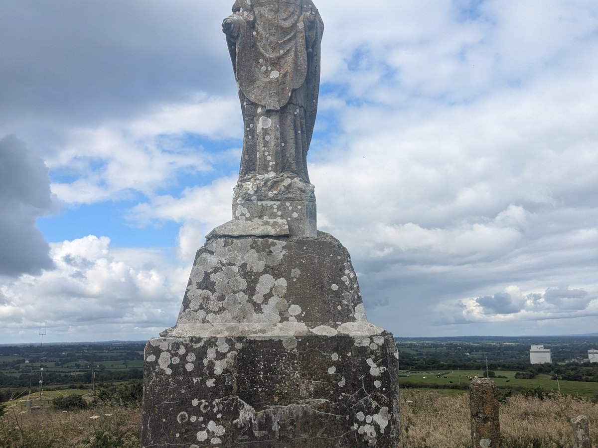 Statue of Saint Patrick on Granard Motte in Ireland