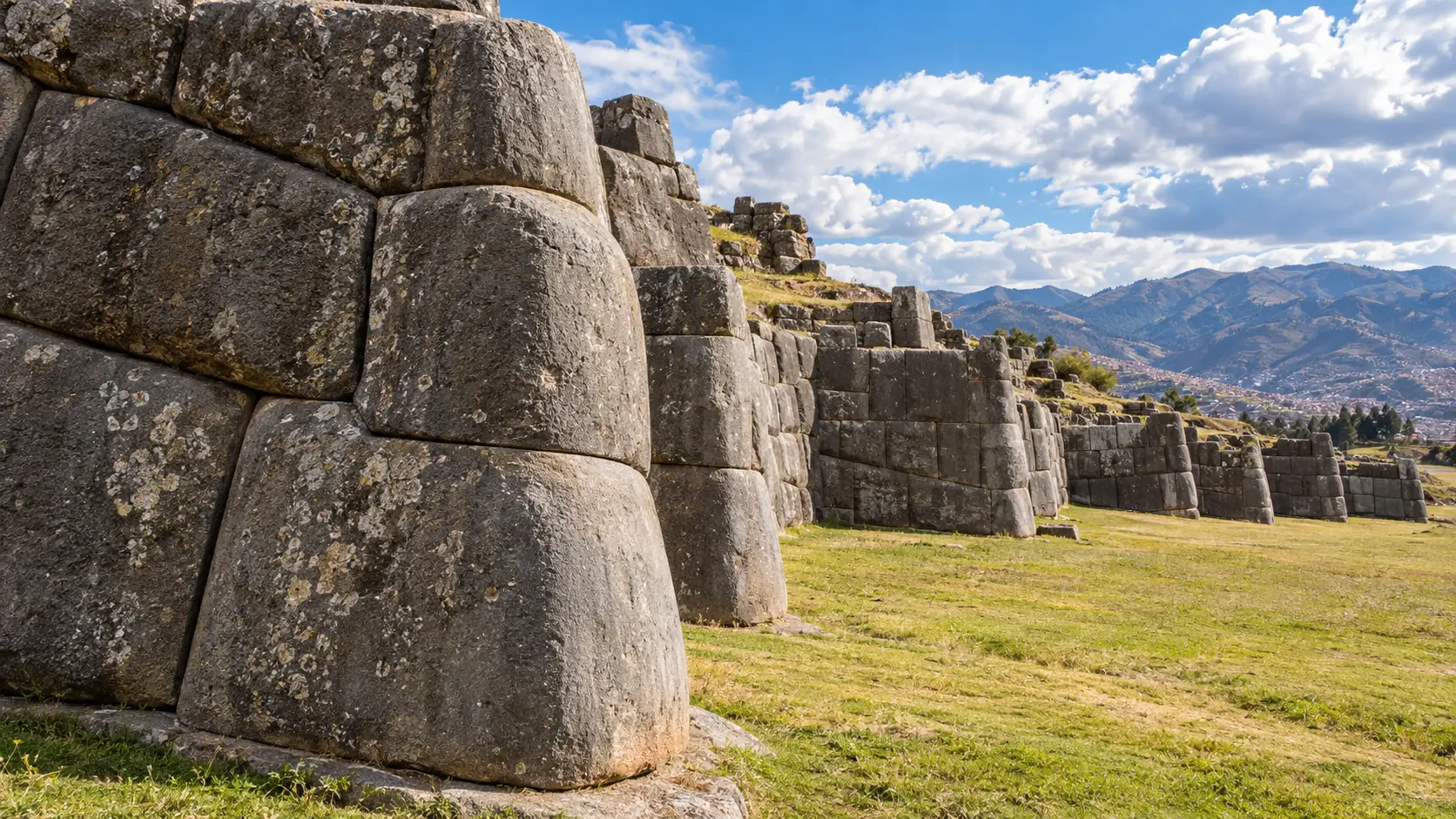 Massive fitted stone walls at Sacsayhuamán above Cusco
