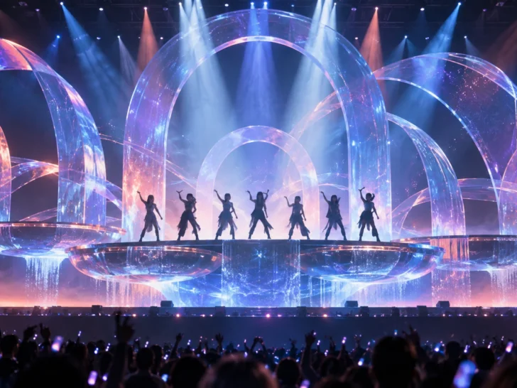 Dance-pop arch stage for 120 BTS trivia