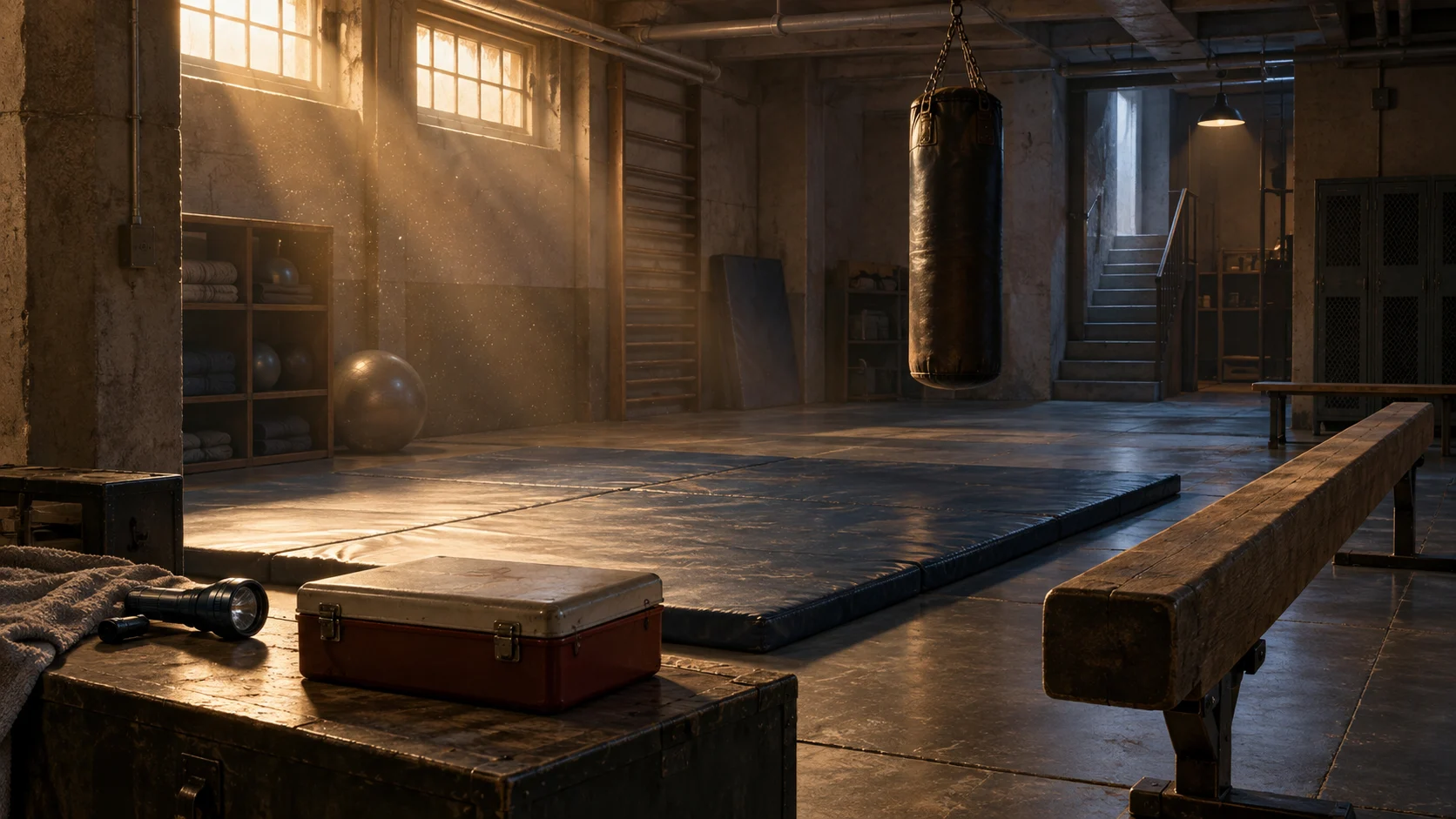Hidden basement training room
