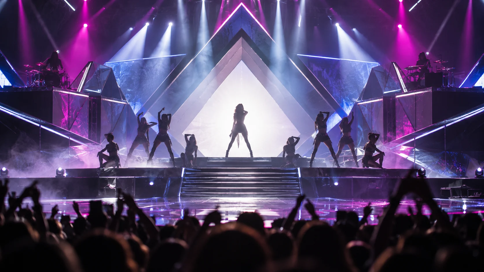 Original pop-concert silhouette for 120 Madonna trivia