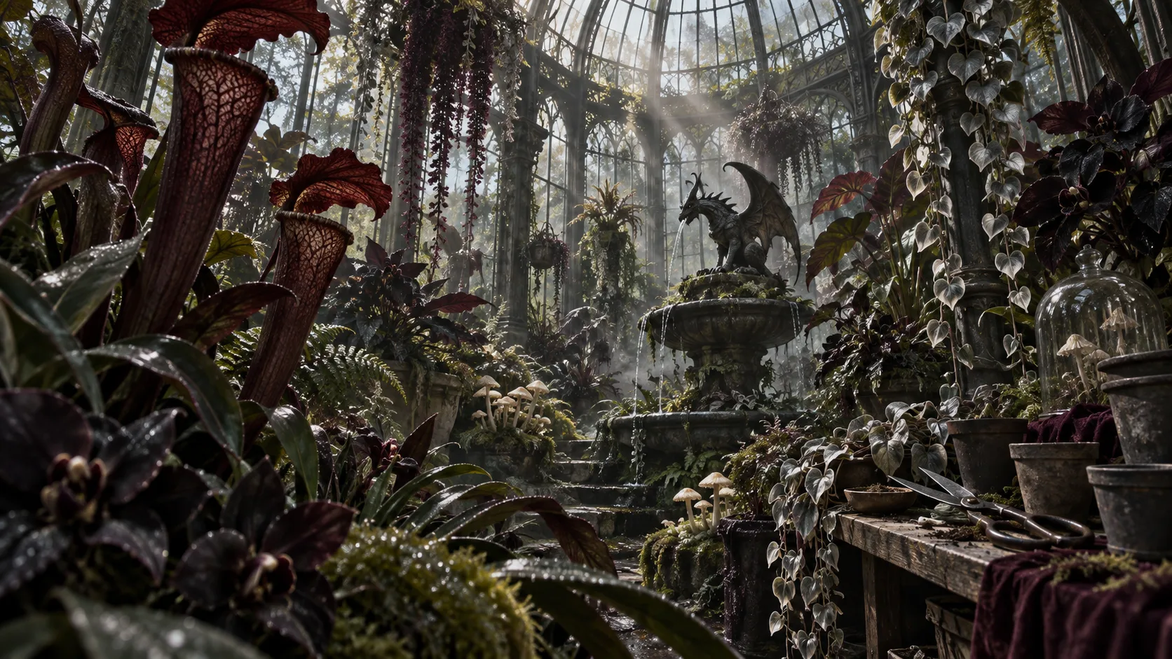 Gothic botanical conservatory for 120 The Addams Family trivia
