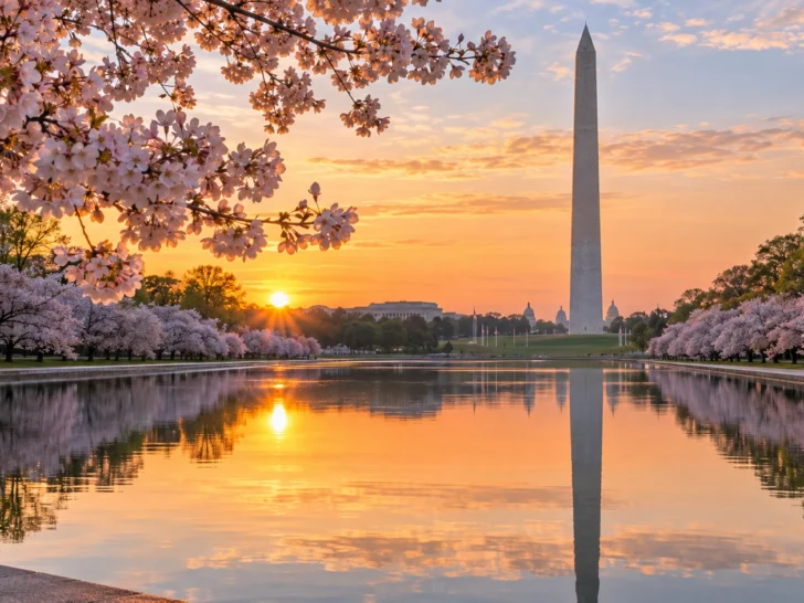 The National Mall in Washington, D.C., seen in warm morning light